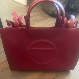 Telfar medium shopper in oxblood, EUC